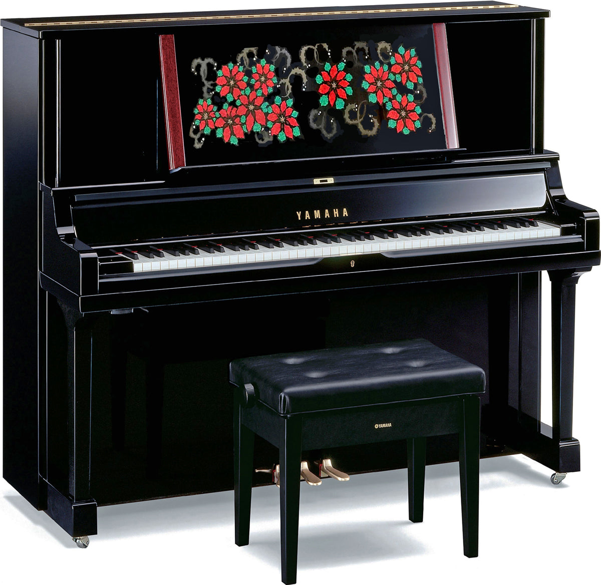 彩輝光蒔絵「冬の笑美」(アップライトピアノ上前板)制作費