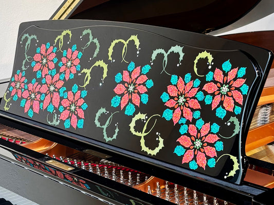 彩輝光蒔絵「冬の笑美」（アップライトピアノ上前板）制作費