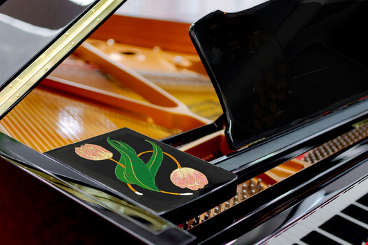 Production cost for the "Tulip" lacquerware with vibrant colors (two grand piano lamp stands).