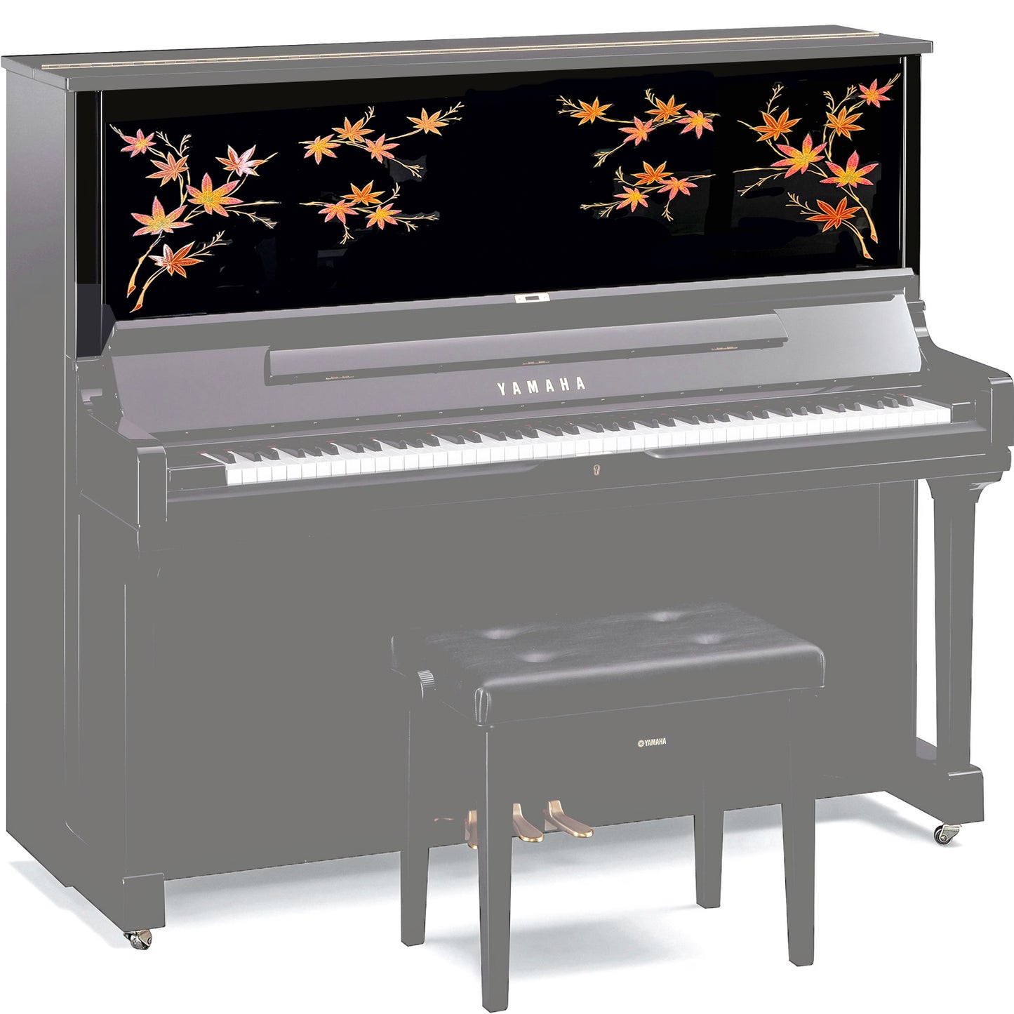 彩輝光蒔絵「音紅葉」（アップライトピアノ上前板）制作費