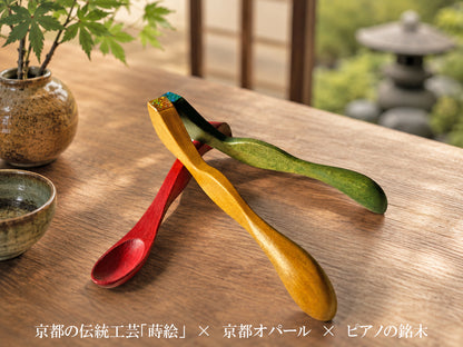 Saikiko Maki-e Spoon with the Radiance of Kyoto Opal