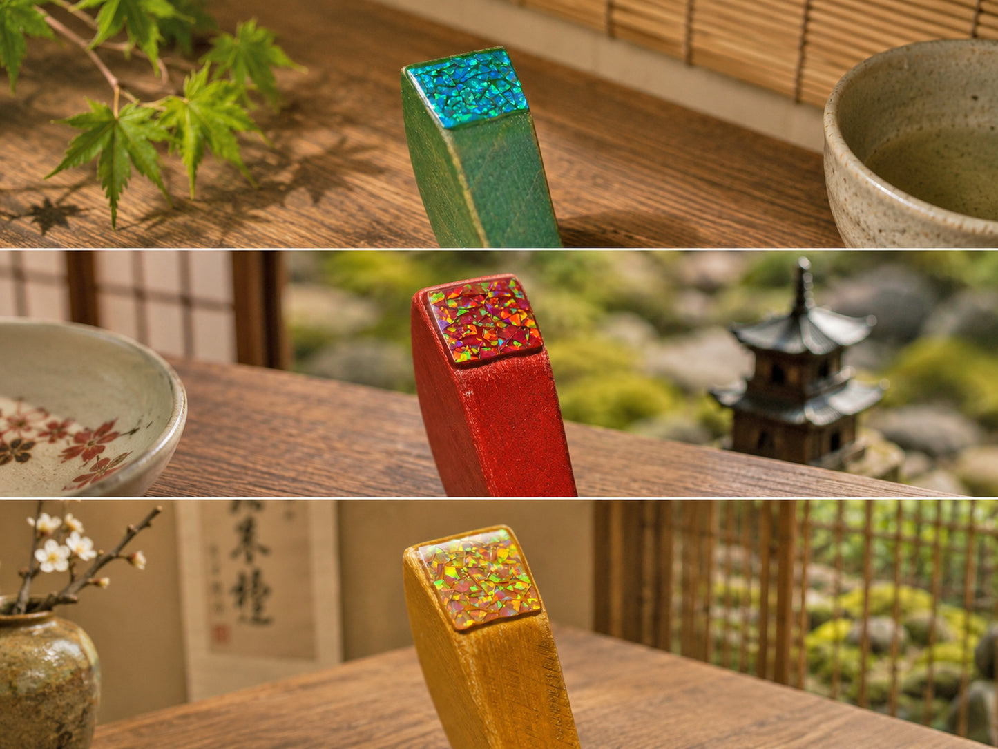 彩輝光蒔絵スプーン（ピアノ端材）