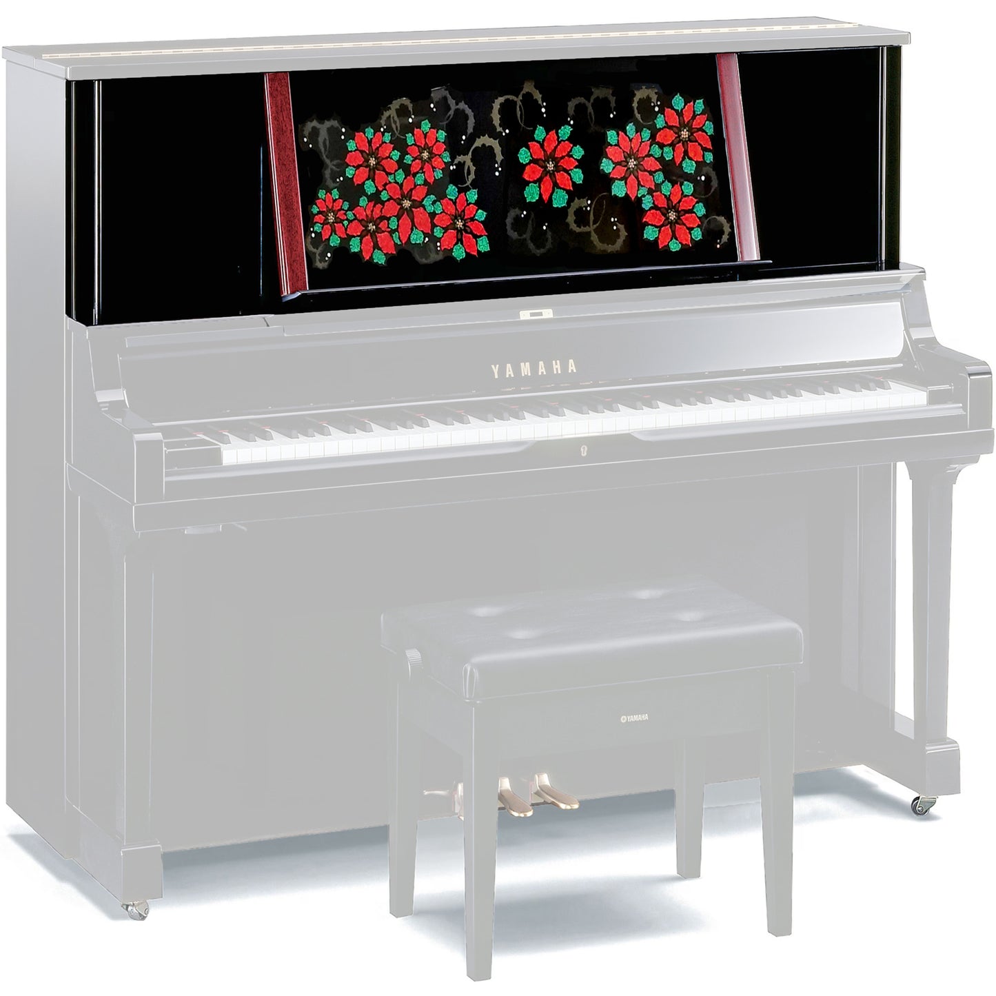 彩輝光蒔絵「冬の笑美」（アップライトピアノ上前板）制作費